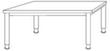 Höhenverstellbarer Schreibtisch Technische Zeichnung 1 S