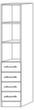 Kombiregal Sina mit Schubladen, 3 Regalfächer, Breite 406 mm, Buche/Buche Technische Zeichnung 1 S