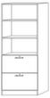 Kombiregal Sina mit HR-Auszügen, 3 Regalfächer, Breite 800 mm, Buche/Buche Technische Zeichnung 1 S