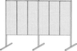 Kappes Lochplatten-Trennwand RasterPlan®, Höhe x Breite 2000 x 4000 mm, RAL7035 Lichtgrau Technische Zeichnung 1 S