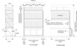 META Palettenregal für Fässer und KTC/IBC Technische Zeichnung 3 S