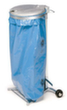 VAR Fahrbarer Müllsackständer, für 70 - 120-Liter-Säcke, Deckel silber Standard 2 S