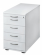 Standcontainer Solid mit Schubladen, 4 Schublade(n), weiß/weiß