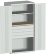 bott Systemschrank cubio mit Lochplattentüren, 4 Schublade(n)
