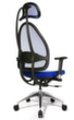 Topstar Bürodrehstuhl Open Base + Art OPEN ART 10 mit Kopfstütze, Netzrückenlehne, blau Standard 4 S