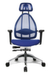Topstar Bürodrehstuhl Open Base + Art OPEN ART 10 mit Kopfstütze, Netzrückenlehne, blau Standard 2 S