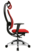Topstar Bürodrehstuhl Open Base + Art OPEN ART 10 mit Kopfstütze, Netzrückenlehne, rot Standard 4 S