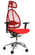 Topstar Bürodrehstuhl Open Base + Art OPEN ART 10 mit Kopfstütze, Netzrückenlehne, rot Standard 2 S