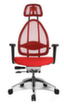 Topstar Bürodrehstuhl Open Base + Art OPEN ART 10 mit Kopfstütze, Netzrückenlehne, rot