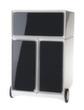 Paperflow Rollcontainer easyBox mit HR-Auszug, 1 Schublade(n), weiß/schwarz