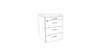 Quadrifoglio Rollcontainer, 3 Schublade(n), weiß/weiß