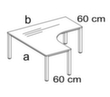 Nowy Styl Höhenverstellbarer Freiform-Schreibtisch E10 Technische Zeichnung 1 S
