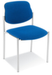 Nowy Styl 6-fach stapelbarer Besucherstuhl Style mit Polstern, Sitz Stoff (100% Kunstfaser), blau