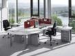 Nowy Styl Freiform-Schreibtisch E10, C-Fußgestell, Breite 1400 mm, Gestell alusilber Milieu 2 S