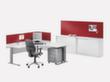 Nowy Styl Büroschrank E10 mit gehärteten Klarglastüren, 3 Ordnerhöhen Milieu 4 S