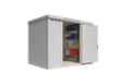 Säbu Isolierter Materialcontainer mit Fußboden fertig montiert