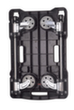 BS-ROLLEN Klappbarer Schiebebügelwagen mit Kunststoffladefläche, Traglast 150 kg, alu/schwarz Standard 2 S