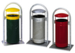 VAR Abfallbehälter mit Rohrbogenständer RB 001 und Schutzdach