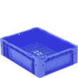Euronorm-Stapelbehälter Ergonomic Boden durchbrochen, blau, Inhalt 9,8 l Standard 2 S