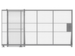 TROAX Schiebetür für Trennwandsystem, Breite 1900 mm Standard 2 S