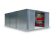 Säbu Verzinkter Materialcontainer FLADAFI® mit 3 Modulen
