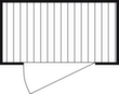 Säbu Lackierter Materialcontainer FLADAFI® mit Holzfußboden Technische Zeichnung 1 S