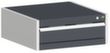 bott Schubladenschrank cubio Grundfläche 650x525 mm, 1 Schublade(n), RAL7035 Lichtgrau/RAL7016 Anthrazitgrau