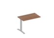 Quadrifoglio Anbautisch Practika für Schreibtisch mit C-Fußgestell, Breite x Tiefe 1000 x 600 mm, Platte Nuss Canaletto