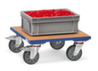 fetra Transportroller mit Holzladefläche, Traglast 400 kg, TPE-Bereifung Standard 2 S