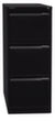 Bisley Hängeregistraturschrank, 3 Auszüge, schwarz/schwarz Standard 3 S
