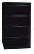 Bisley Hängeregistraturschrank, 4 Auszüge, schwarz/schwarz Standard 2 S
