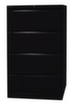 Bisley Hängeregistraturschrank, 4 Auszüge, schwarz/schwarz Standard 3 S