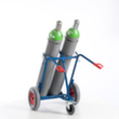 Rollcart Flaschenkarre mit Stützrad, für 2x40/50 l Flasche, Luft-Bereifung Standard 4 S