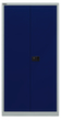 Bisley Aktenschrank Universal, 4 Ordnerhöhen, lichtgrau/oxfordblau