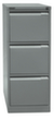Bisley Hängeregistraturschrank, 3 Auszüge, silber/silber Standard 2 S