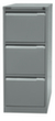 Bisley Hängeregistraturschrank, 3 Auszüge, silber/silber Standard 3 S
