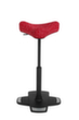 Topstar Stehhilfe Sitness Work High Falcon mit Standfuß mit Kippkante, Sitzhöhe 570 - 850 mm, Sitz rot