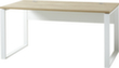 Schreibtisch GW-LIONI, Kufengestell, Breite 1580 mm, Navarra-Eiche/weiß Standard 2 S