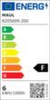 MAUL Dimmbare LED-Schreibtischleuchte MAULgrace colour vario, Licht tageslicht- bis warmweiß, silber Technische Zeichnung 1 S