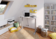 Elektrisch höhenverstellbarer Steh-Sitz-Schreibtisch Mini Office XMST614 Milieu 2 S