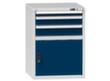 Schubladenschrank Topas B, 3 Schublade(n), RAL7035 Lichtgrau/RAL5010 Enzianblau