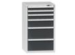 Schubladenschrank Topas B, 6 Schublade(n), RAL7035 Lichtgrau/RAL7016 Anthrazitgrau