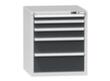 Schubladenschrank Topas B, 4 Schublade(n), RAL7035 Lichtgrau/RAL7016 Anthrazitgrau