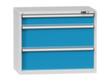 Schubladenschrank Topas C, 3 Schublade(n), RAL7035 Lichtgrau/RAL5012 Lichtblau