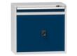 Schubladenschrank Topas C, 1 Schublade(n), RAL7035 Lichtgrau/RAL5010 Enzianblau