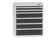 Schubladenschrank Topas C, 7 Schublade(n), RAL7035 Lichtgrau/RAL7016 Anthrazitgrau