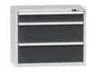 Schubladenschrank Topas C, 3 Schublade(n), RAL7035 Lichtgrau/RAL7016 Anthrazitgrau