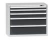 Schubladenschrank Topas C, 4 Schublade(n), RAL7035 Lichtgrau/RAL7016 Anthrazitgrau