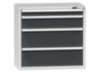 Schubladenschrank Topas C, 4 Schublade(n), RAL7035 Lichtgrau/RAL7016 Anthrazitgrau