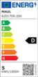 MAUL Kompakte LED-Schreibtischleuchte MAULpearly colour vario mit einstellbarer Farbtemperatur, Licht tageslicht- bis warmweiß, weiß Technische Zeichnung 1 S